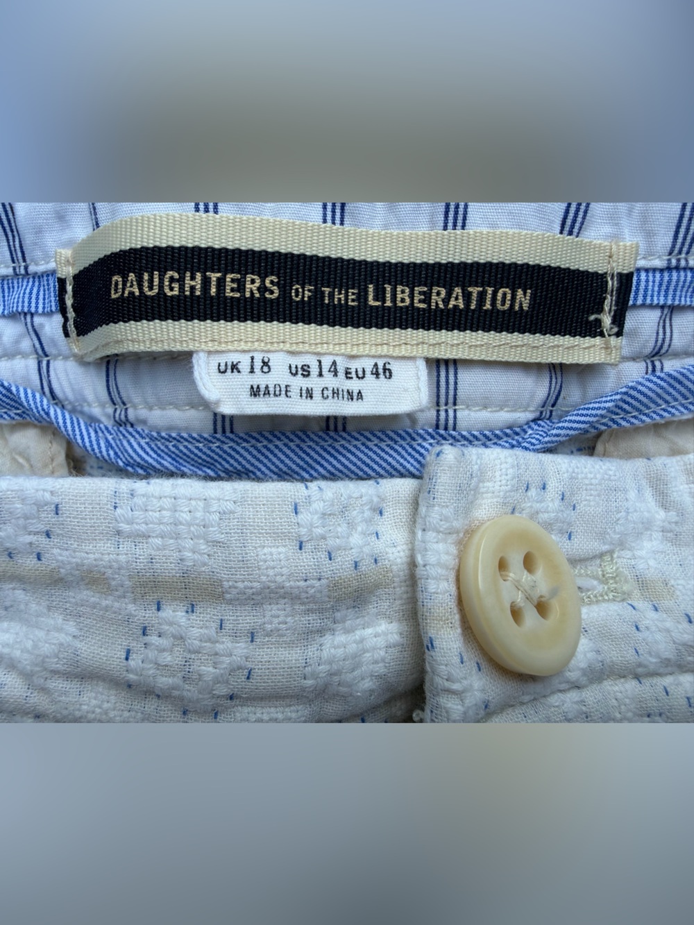 Daughters of the Liberation Anthropologie Women’s Textured Pants- Size 14 - Picture 4 of 6